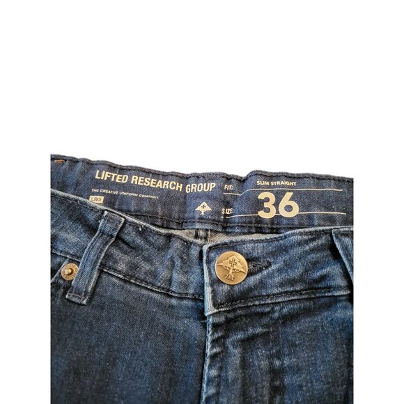 LRG Lifted Research Group 36x32 Slim Staight Denim Jeans NWT - Picture 6 of 10